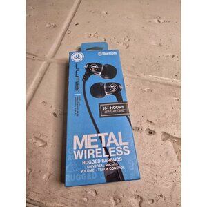 New JLab Audio Metal Bluetooth Rugged Wireless Earbuds Universal Mic with Volume